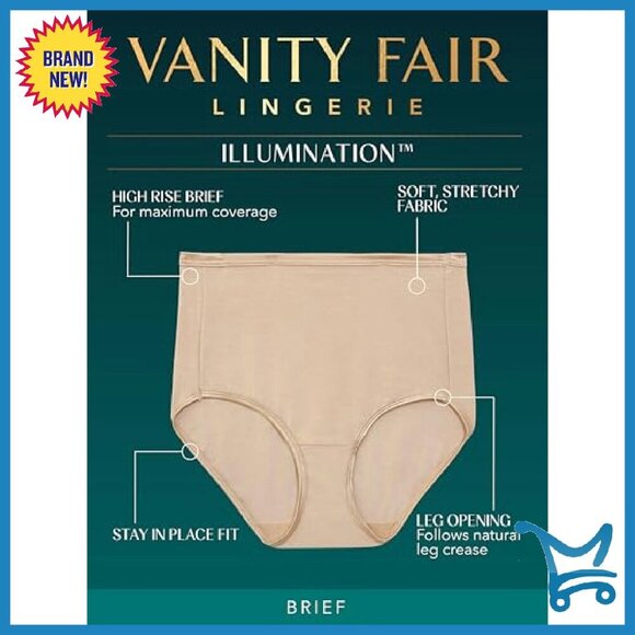 Silky Stretch Brief Panties with Satin Trim - Full Coverage Comfort - Picture 5 of 6